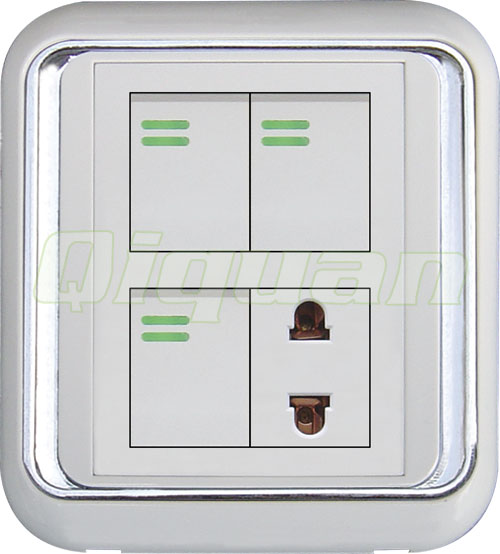 3 Gang With 1 Socket